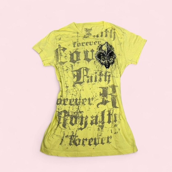 Tops - Vintage y2k Ritual grunge goth emo short sleeve baby tee